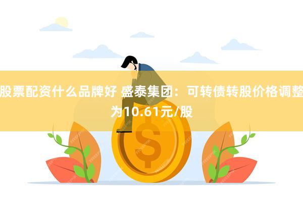 股票配资什么品牌好 盛泰集团：可转债转股价格调整为10.61元/股