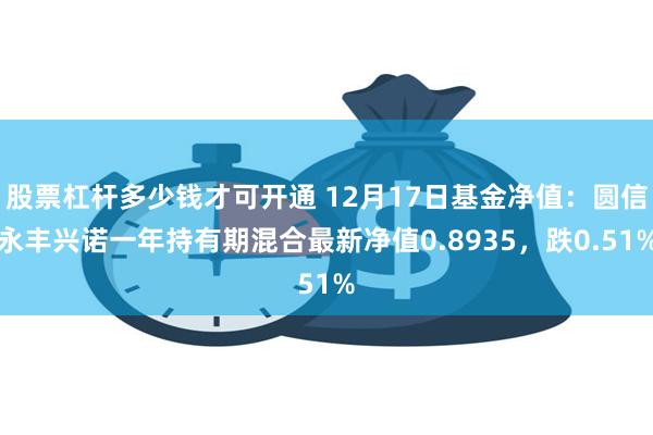 股票杠杆多少钱才可开通 12月17日基金净值：圆信永丰兴诺一年持有期混合最新净值0.8935，跌0.51%