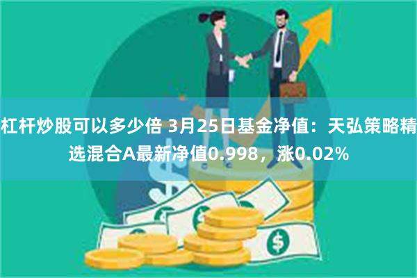 杠杆炒股可以多少倍 3月25日基金净值：天弘策略精选混合A最新净值0.998，涨0.02%