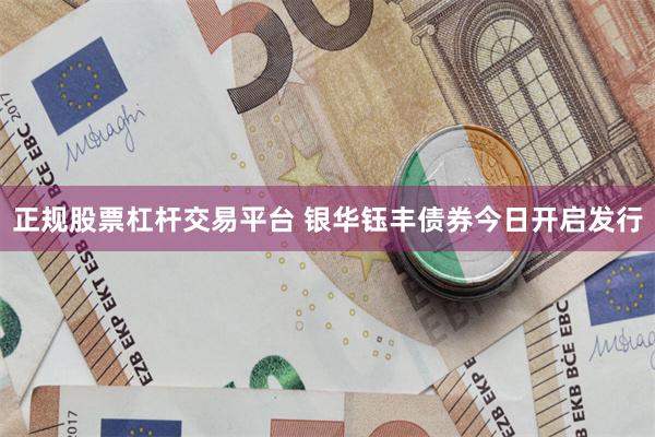 正规股票杠杆交易平台 银华钰丰债券今日开启发行