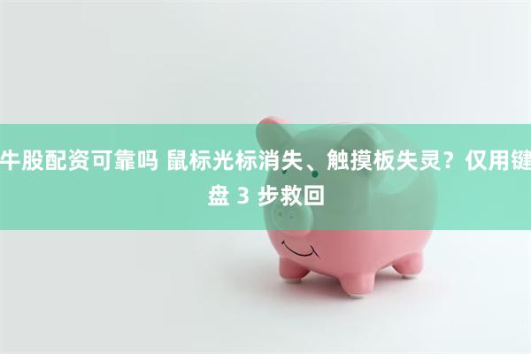 牛股配资可靠吗 鼠标光标消失、触摸板失灵？仅用键盘 3 步救回